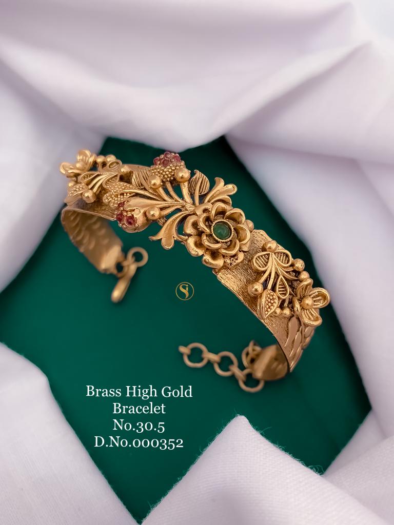 Brass High Gold Bangle Style Bracelets Catalog
